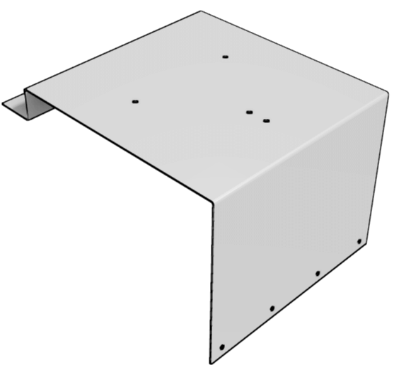 A gray beacon light brackets for Freightliner Day Cabs on a white background