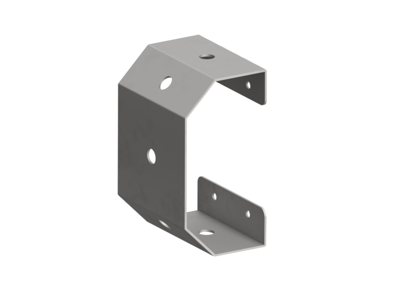 A cad image of G415 4" light mounting bracket with 5 holes 