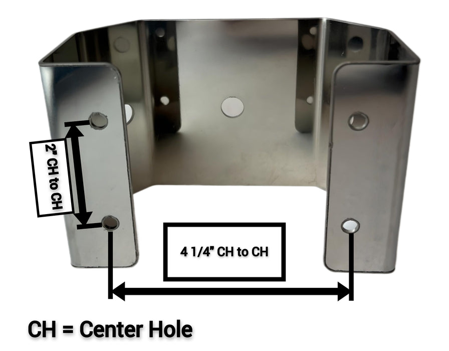 A diagram of G415 showing mounting side center hole to center hole of 4.25" distance and center hole to center hole distance of 2"