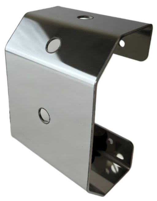 A metal work light mounting bracket with 5 holes 