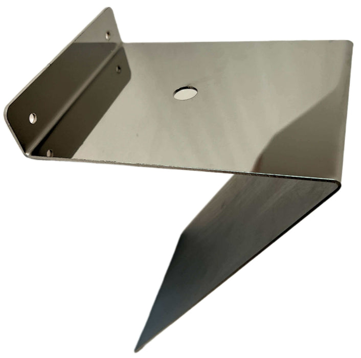 Rear view of A Universal Beacon Light Bracket made of stainless steel with a polished finish G472-512