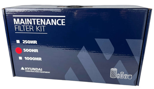 HL940A Maintenance Filter Kit 500 HR in Blue Hyundai Construction Equipment Case