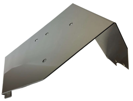 A left hand Kenworth Beacon Light Bracket made of stainless steel with a mirror like finish for mounting beacon lights onto kenworth trucks with flat windshields
