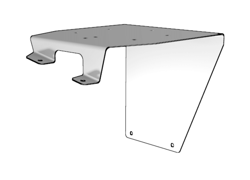 Kenworth Beacon Light Bracket for W900, T800, & C500 Aerocabs 2006+