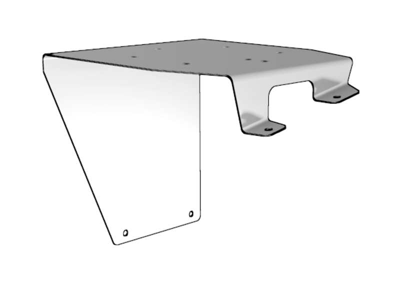 Kenworth Beacon Light Bracket for W900, T800, & C500 Aerocabs 2006+