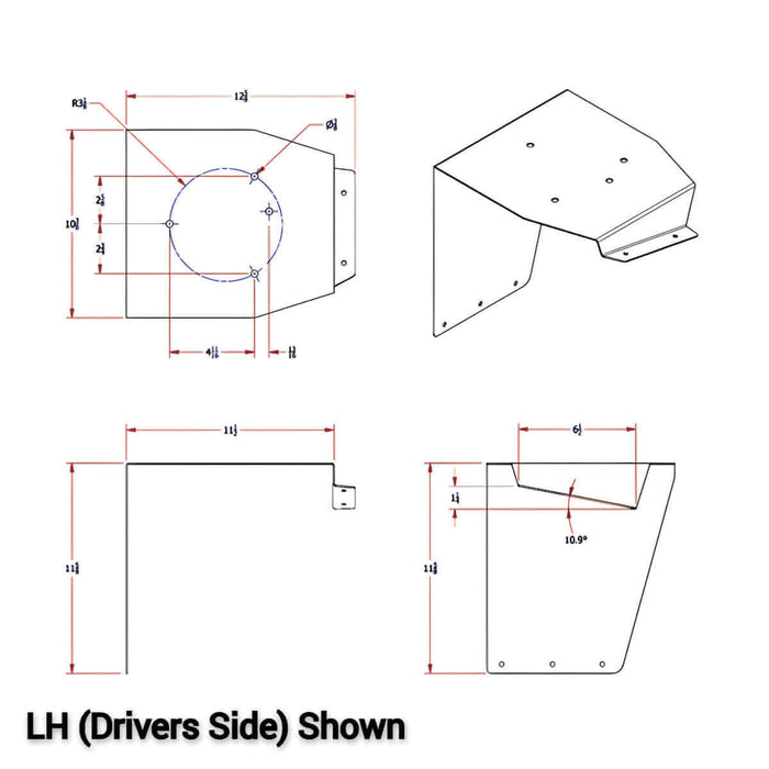 Peterbilt 579 and 567 High Roof Beacon Bracket