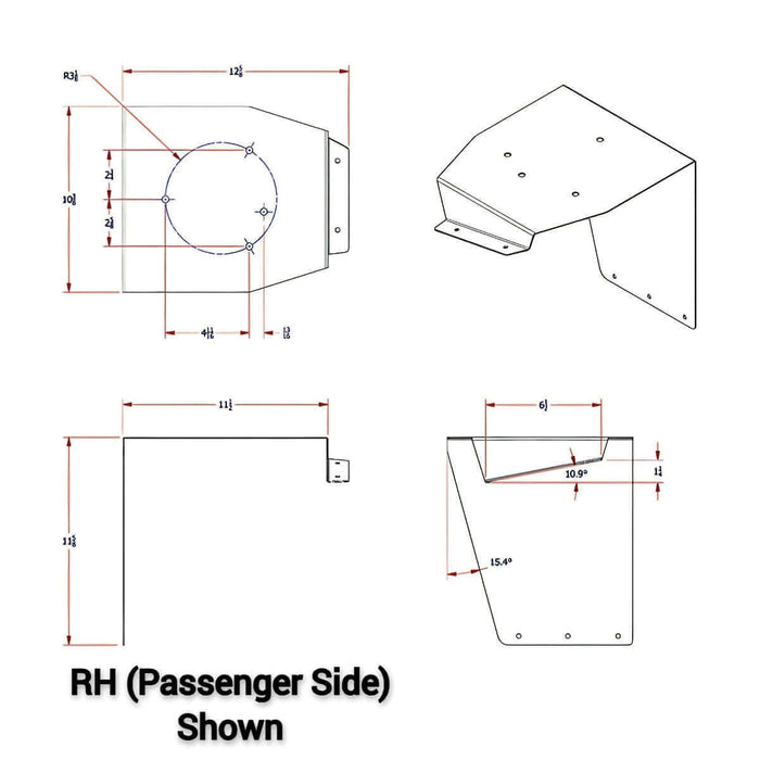 Peterbilt 579 and 567 High Roof Beacon Bracket