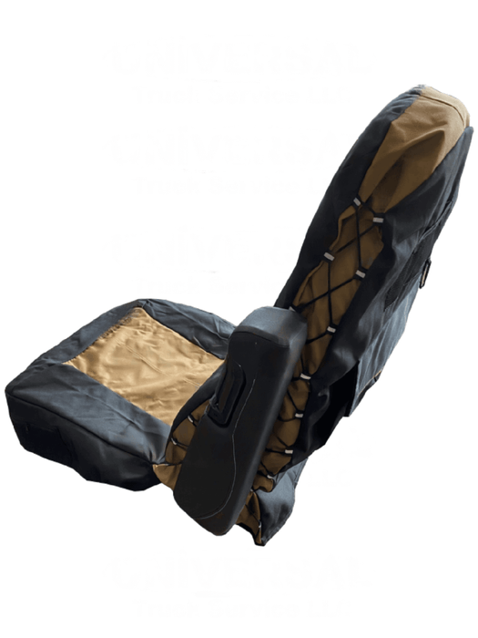 COVERALLs High Back Black and Mocha Truck Seat Cover 181704XN1163