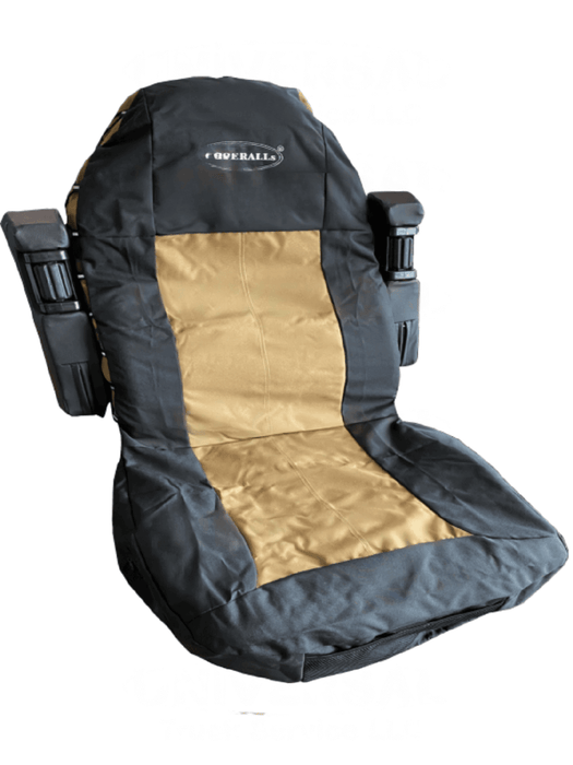 COVERALLs High Back Black and Mocha Truck Seat Cover 181704XN1163