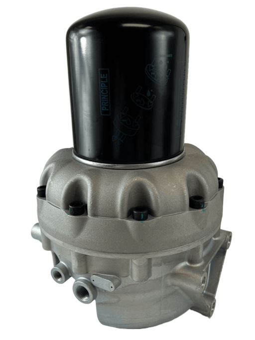 Haldex Type Pure Air Plus Air Dryer 12V front view on white background