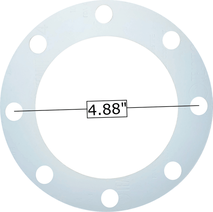 Universal Truck Parts 3" TTMA Soft Teflon Flange Gasket, 8 Hole, 1/8" Thick PTFE Piping