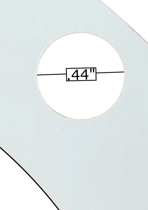 Universal Truck Parts 4" TTMA Soft Teflon Flange Gasket, 8 Hole, 1/8" Thick PTFE Piping