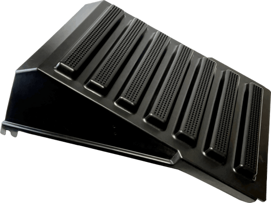 Battery box cover for International trucks, part 564-55369, front view on a white background