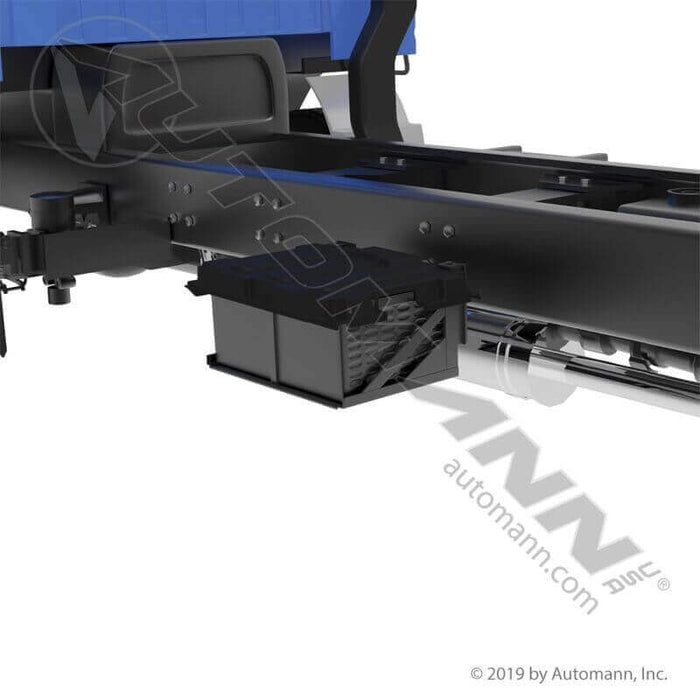 Battery box cover for Isuzu trucks, part 564-56372, side view