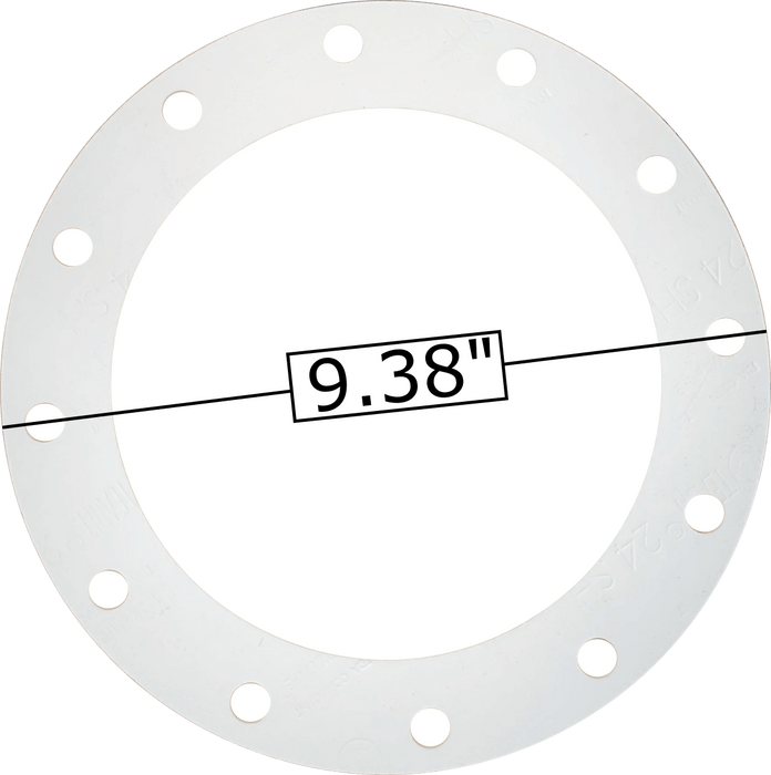 Universal Truck Parts 6" TTMA Soft Teflon Flange Gasket, 12 Hole, 1/8" Thick PTFE Piping