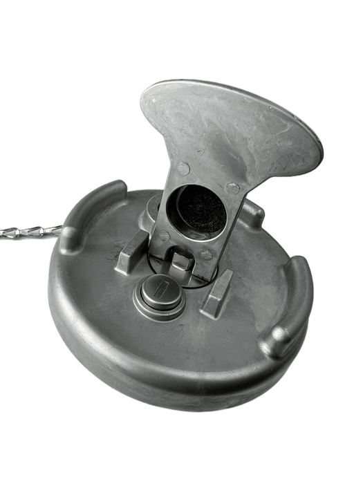 Peterbilt Locking Fuel Cap with Locking Latch in Unlocked position