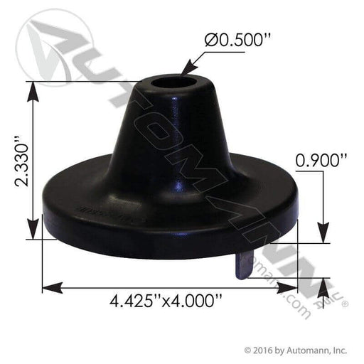 Poly Hood Bumper for Freightliner P3 2008-2018 M17455UB on a white background