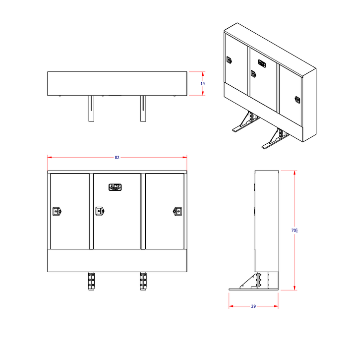 CR30 Cab Rack for Semi Truck – Standard Enclosed Cabinet Headache Rack
