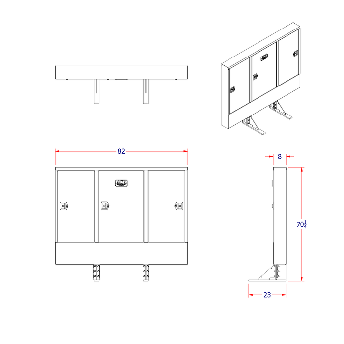 CR30 Cab Rack for Semi Truck – Standard Enclosed Cabinet Headache Rack