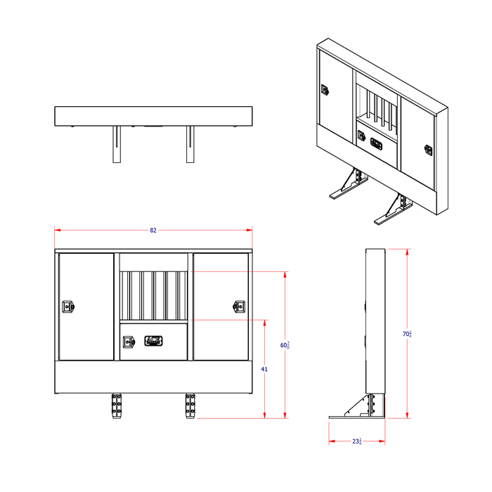 CR30 Cab Rack for Semi Truck – Standard Enclosed Cabinet Headache Rack