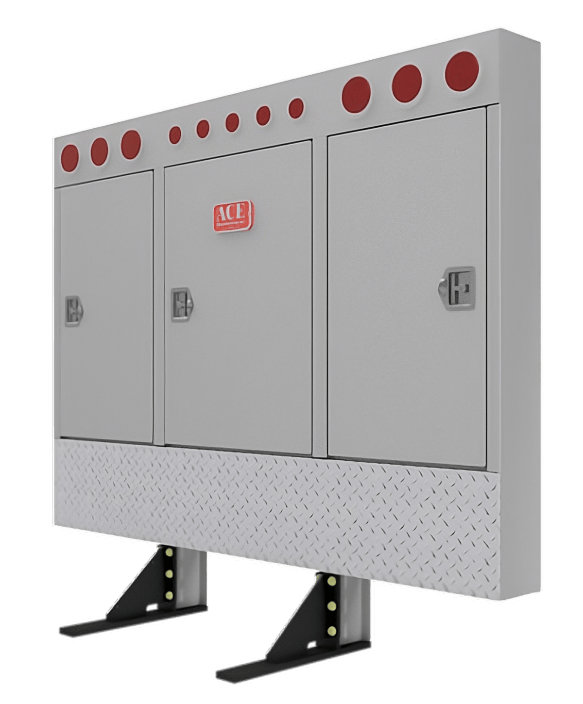 CR310300enclosedheadacherackforsemitruckswithRedLEDlightingsystem ...