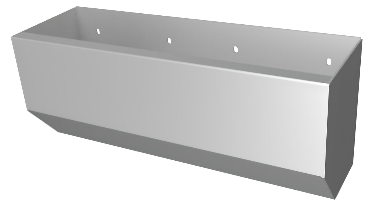 A CAD image of a aluminum chain hanger tray for headache racks