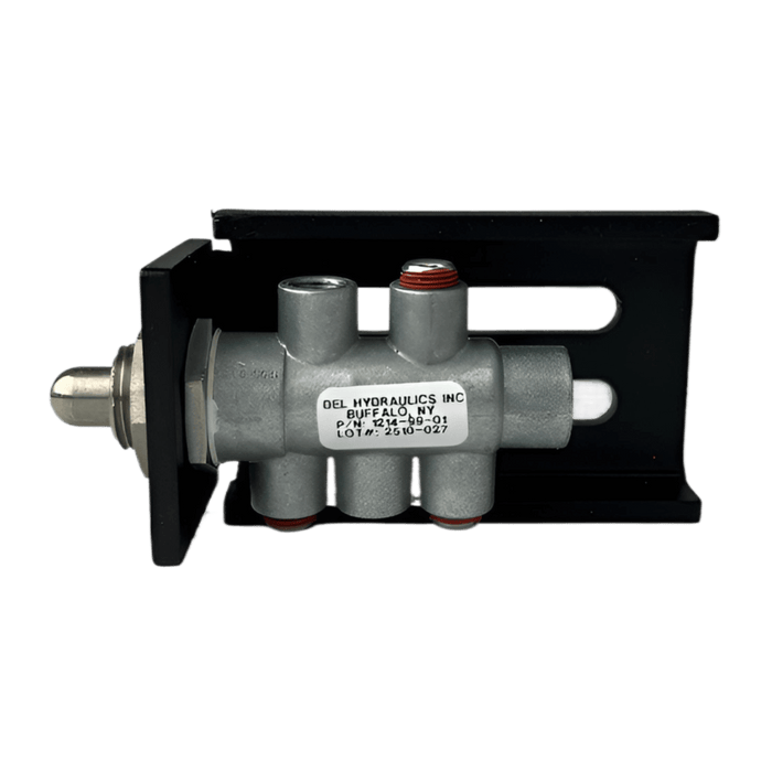 Hydraulic valve it DAV1214K with the text "Del Hydraulics Inc Buffalo NY PN 1214 99 01"