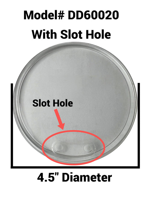 Circular glass freightliner gauge replacement with slot hole labeled, model number DD60020, on a white background.