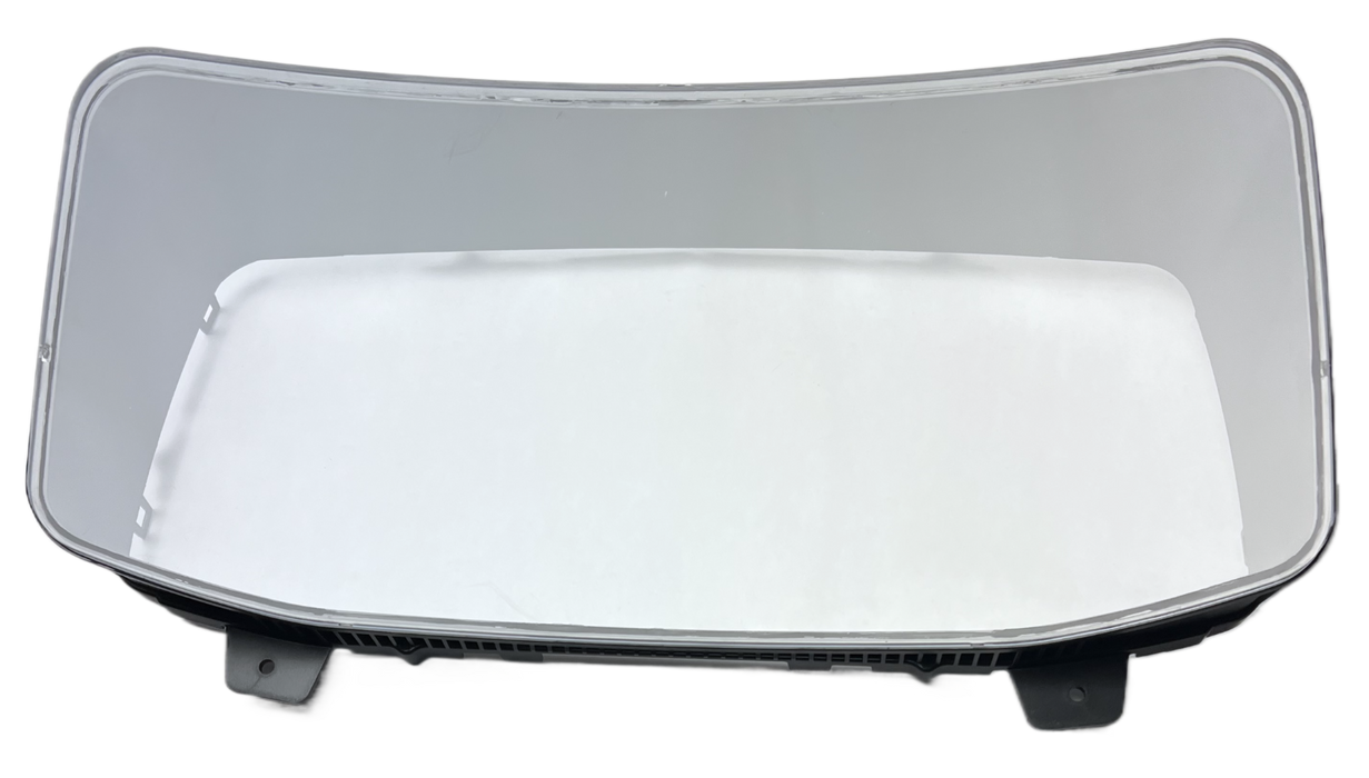 DD60027 International gauge cluster replacement lens and frame without trip hole on a white background