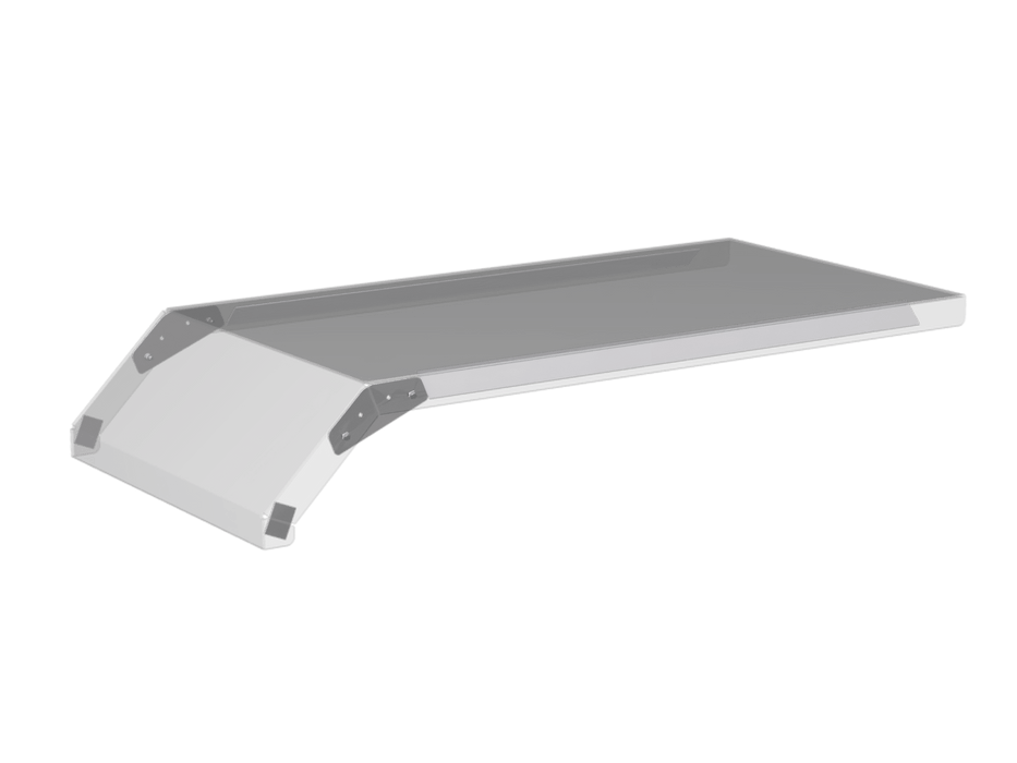 A top view of Ace manufacturing's half fenders for semi trucks computer image
