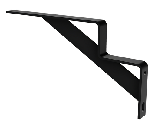 F334R Right Side Passenger rear semi truck fender bracket for Airliner suspensions, black powdered steel.