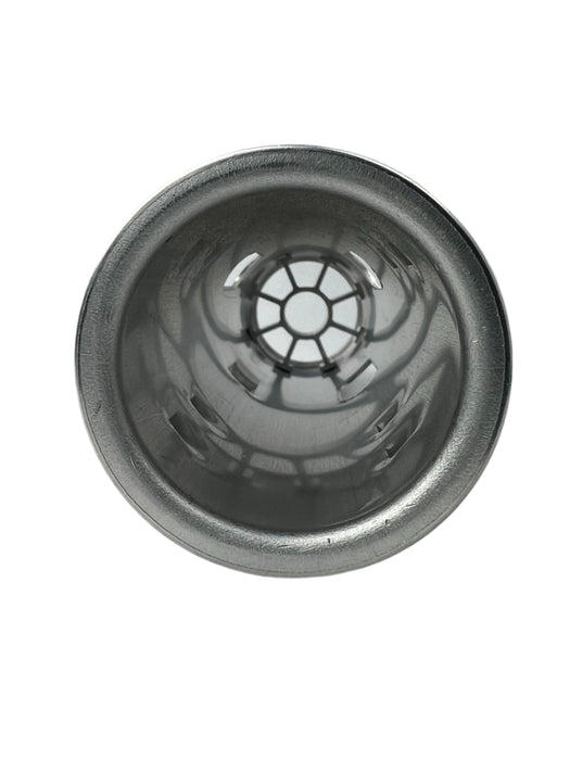 Top down view of a kenworth fuel tank anti siphon showing the tube's interior