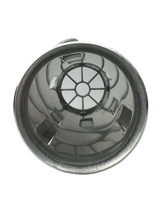 Top down view of a kenworth fuel tank anti siphon showing the tube's interior