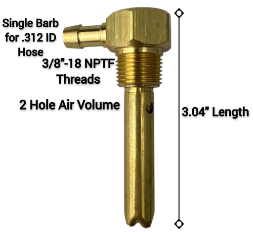 A diagram of FTA-V-22 a 3/8" fuel tank vent for .312" ID hoses