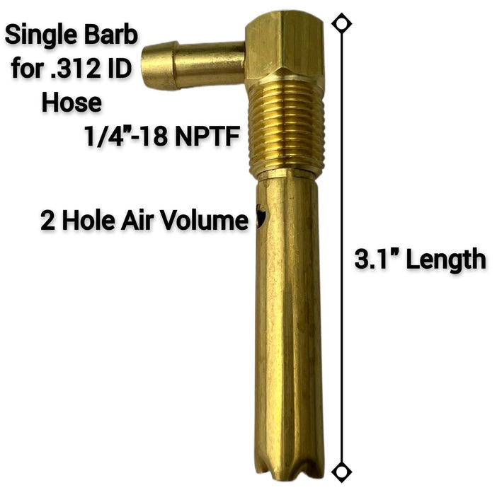 Diagram of FTA-V-56 a 1/4" fuel tank vent for 3/8" ID hoses