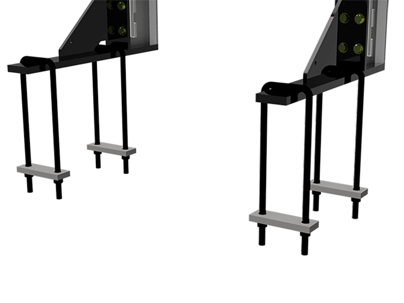 Headache rack mounting kit for semi truck Ace Manufacturing HR01-15PC
