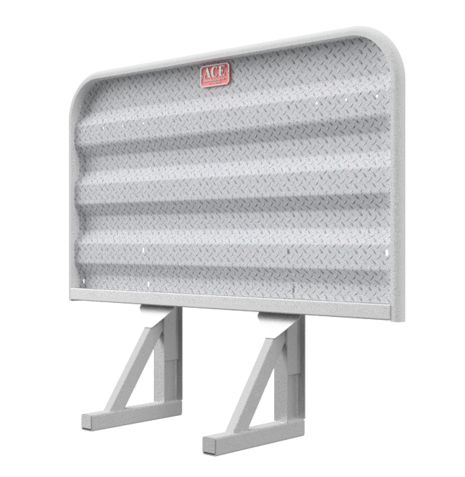 Headache rack for semi truck 4 foot tall aluminum cab guard Ace Manufacturing HR100000