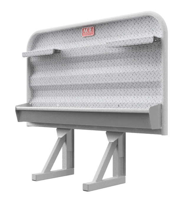 Headache rack for semi truck 4 foot tall with full width tray Ace Manufacturing HR110000