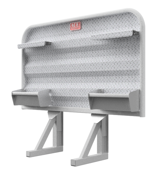 Headache rack for semi truck 4 foot tall with dual trays no window Ace Manufacturing HR120000