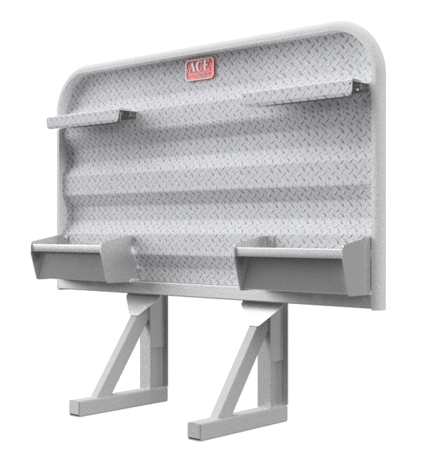 Headache rack for semi truck 4 foot tall with dual trays no window Ace Manufacturing HR120000