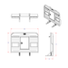 HR2 Cabinet Racks 5' Headache Rack for Semi Truck with Storage Cabinet and Dual Side Pockets