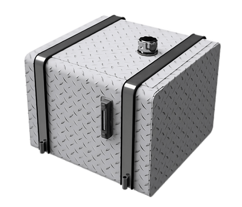 HYD40CP 40 gallon checker plate aluminum hydraulic tank for semi truck