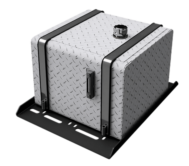 HYD40CP hydraulic tank installed on HYDCRDL frame mounting cradle