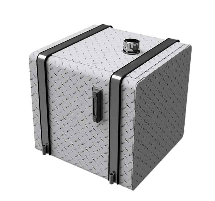 HYD50CP 50 gallon checker plate aluminum hydraulic tank for semi truck