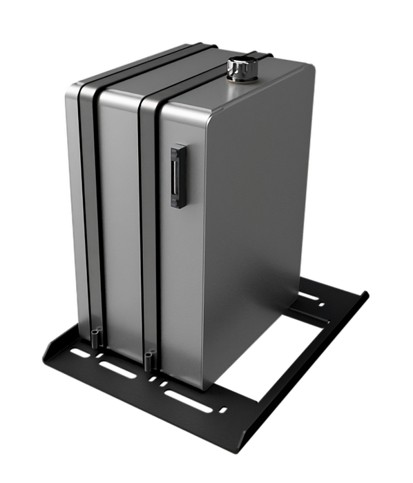 HYD50M-SM hydraulic tank mounted on HYDCRDL frame cradle