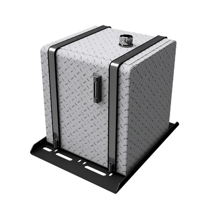 HYD60CP hydraulic reservoir tank mounted on HYDCRDL hydraulic cradle