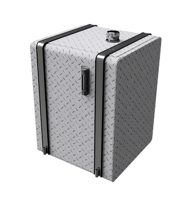 HYD70CP 70 gallon checker plate aluminum hydraulic tank for semi truck