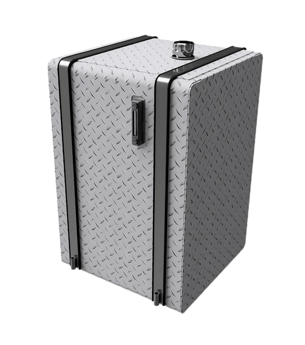 HYD80CP 80 gallon checker plate aluminum hydraulic tank for semi truck