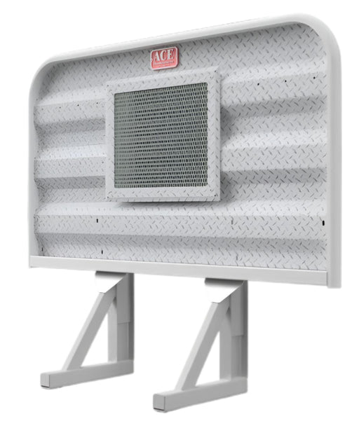 Headache rack for semi truck 4 foot tall with mesh window aluminum Ace Manufacturing HR10003M