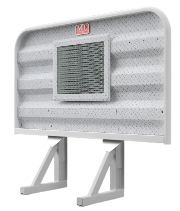 Headache rack for semi truck 4 foot tall with mesh window aluminum Ace Manufacturing HR10003M